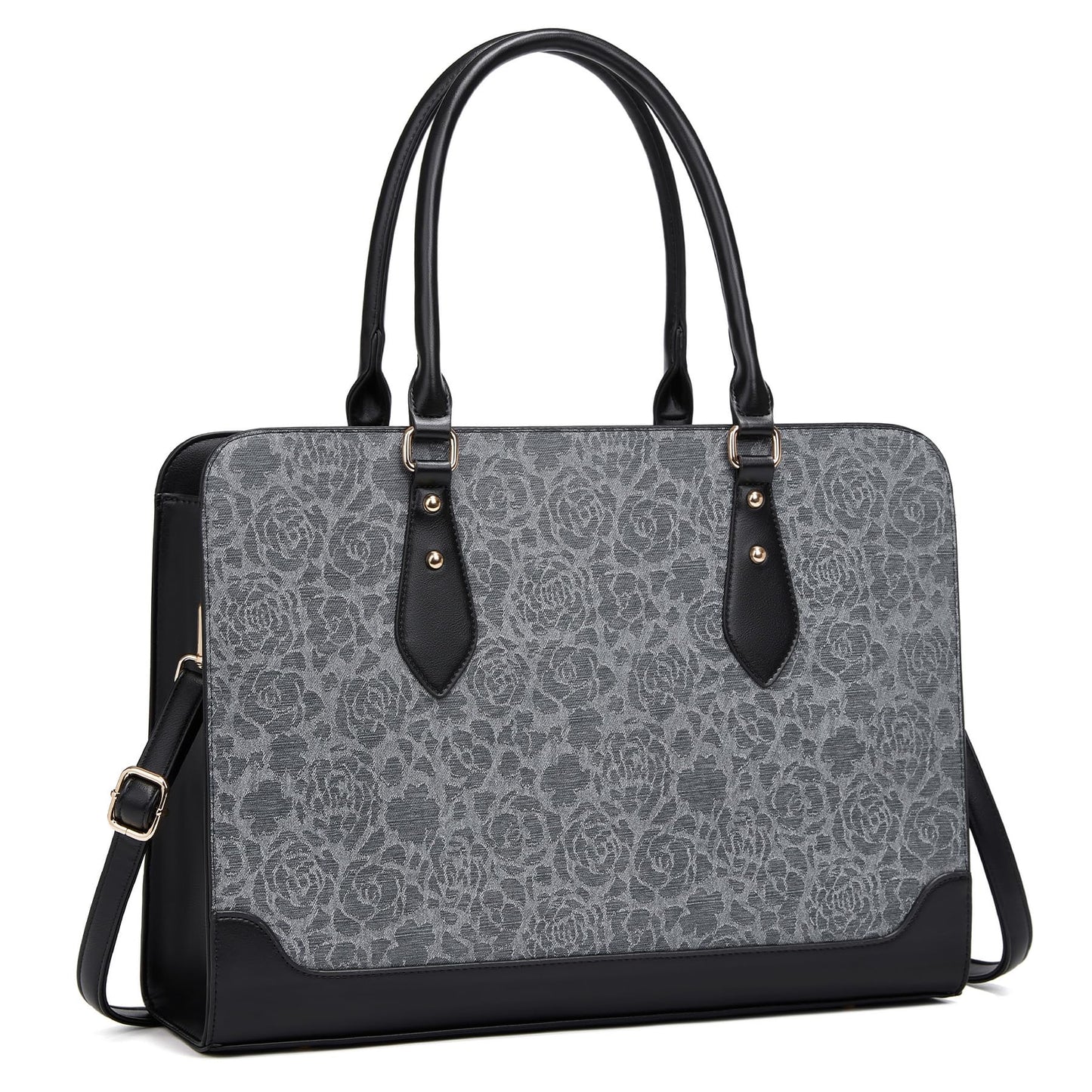 Laptop Bag for Women 15.6 Inch Work Tote Bag for Women,Leather Computer Bags Waterproof Tote Professional Briefcase,Large Capacity Business Office Bag for Work