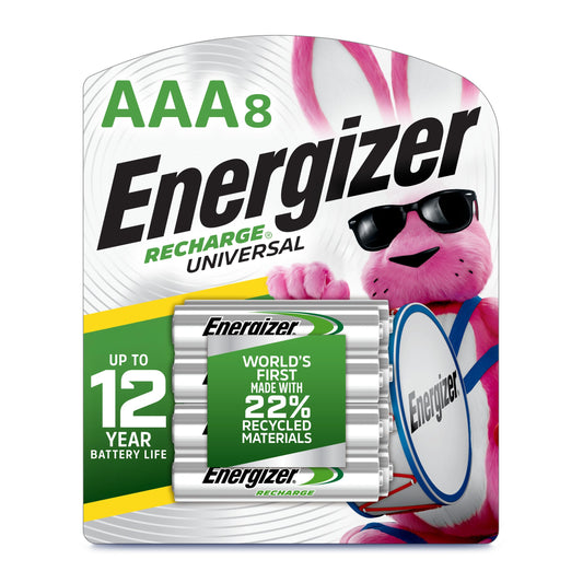 Energizer Recharge Universal Rechargeable AAA Batteries (8 Pack), Triple A Batteries