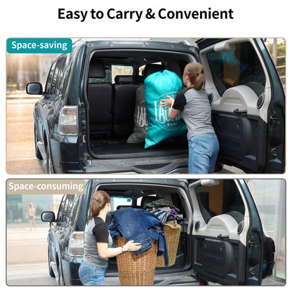 F-color Travel Laundry Bags 2 Pack - Cruise Essentials 2025 Large Dirty Clothes Travel Bag with Drawstring Closure for Cruise Cabin Camp and College Dorm Essentials, Blue +Grey