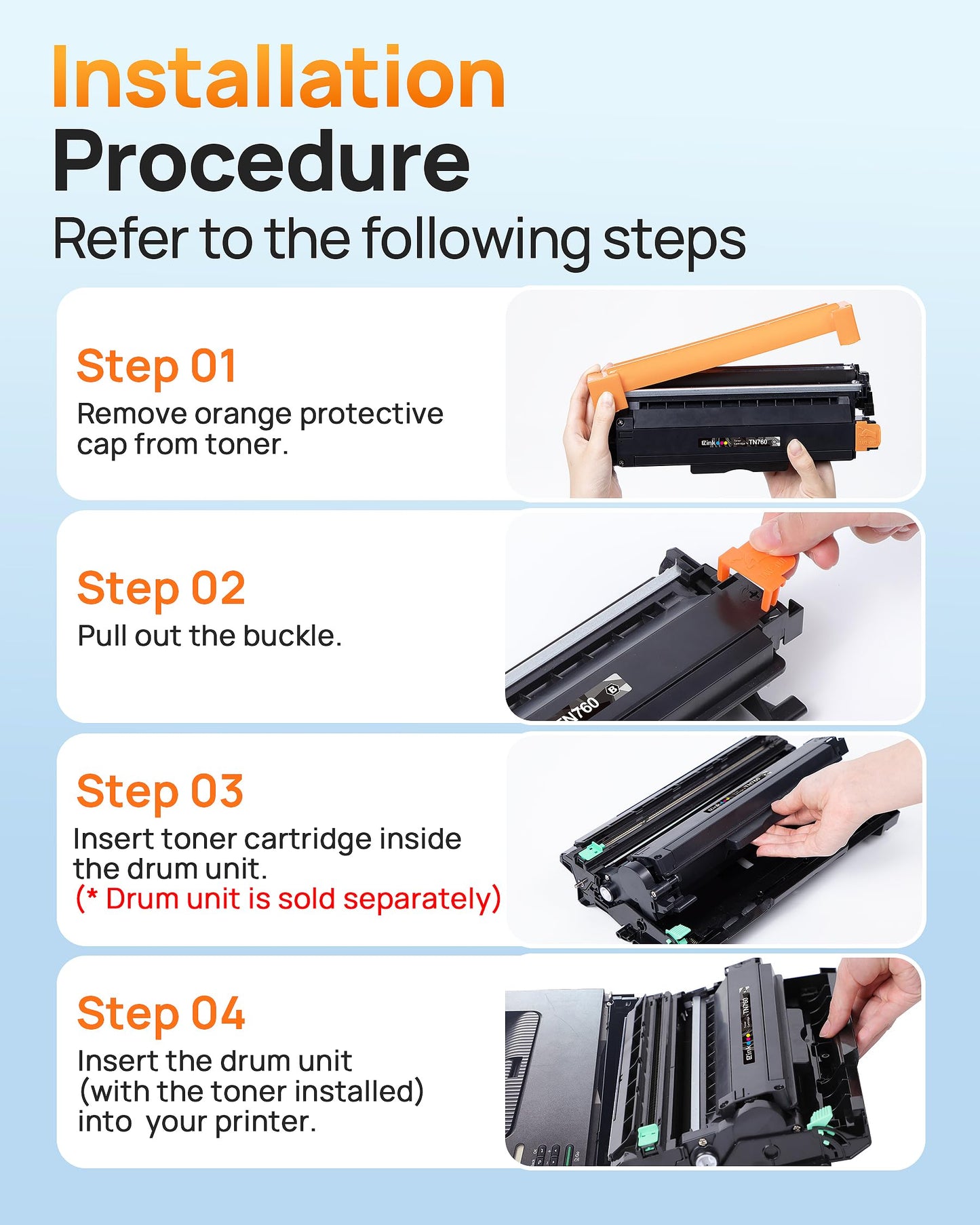 E-Z Ink TN760 Compatible Toner Cartridges Replacement for Brother TN-760 TN730 TN-730 to Use with MFC-L2710DW MFC-L2750DW HL-L2350DW HL-L2370DW HL-L2395DW HL-L2390DW DCP-L2550DW (Black, 2 Pack)
