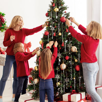 20pcs Christmas Ornaments Set for Tree Decorations- Hanging Acrylic Crystal Snowflake Icicle Drop Decorations for Winter Christmas Tree New Year Party Supplies