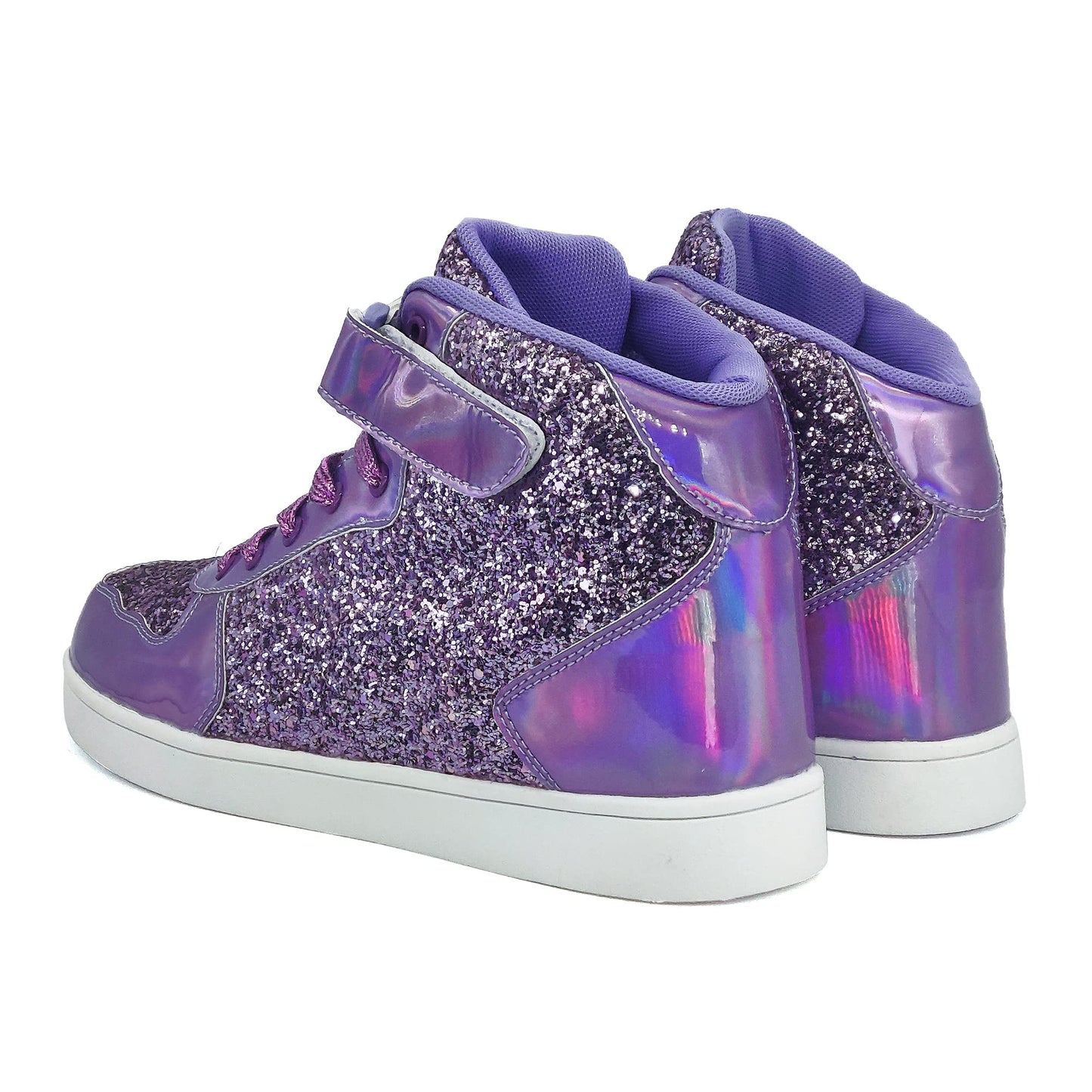 Glitter Shoes for Kids High Top Sparkle Sequins Sneakers for Boys Girls Gift Party Birthday Christmas Hallowmas