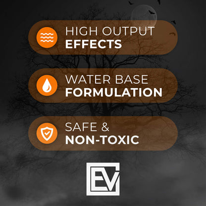 ESSENTIAL VALUES Smoke Fog Machine Liquid, Party Fog Juice - High Density - 128 Fl Oz/1 Gal - Produces Lasting High Density Haze for Water Based Foggers, Perfect for 400W-1500W Machines, Made in USA