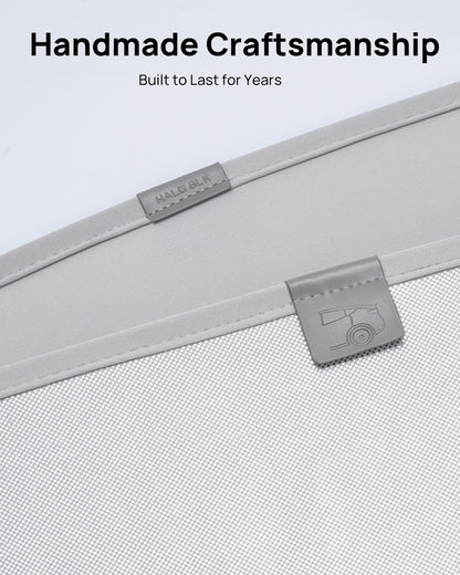 HALOBLK Non-Sag Glass Roof Sunshade with Storage Bag Designed for Model 3, Foldable Sunroof Shade with Heat Insulation Cover for 2021-2023 Model 3 (Gray)