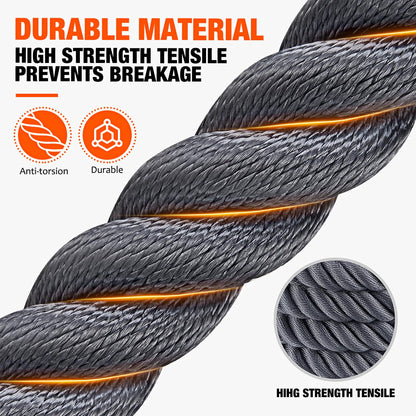 HOXWC Weighted Jump Rope, 2lb Heavy Duty Jump Rope for Fitness, Battle Rope for Fitness Training, Full Body Exercise at Home Gym for Men and Women, Strengthening Legs, Arms and Stabilizing Muscles