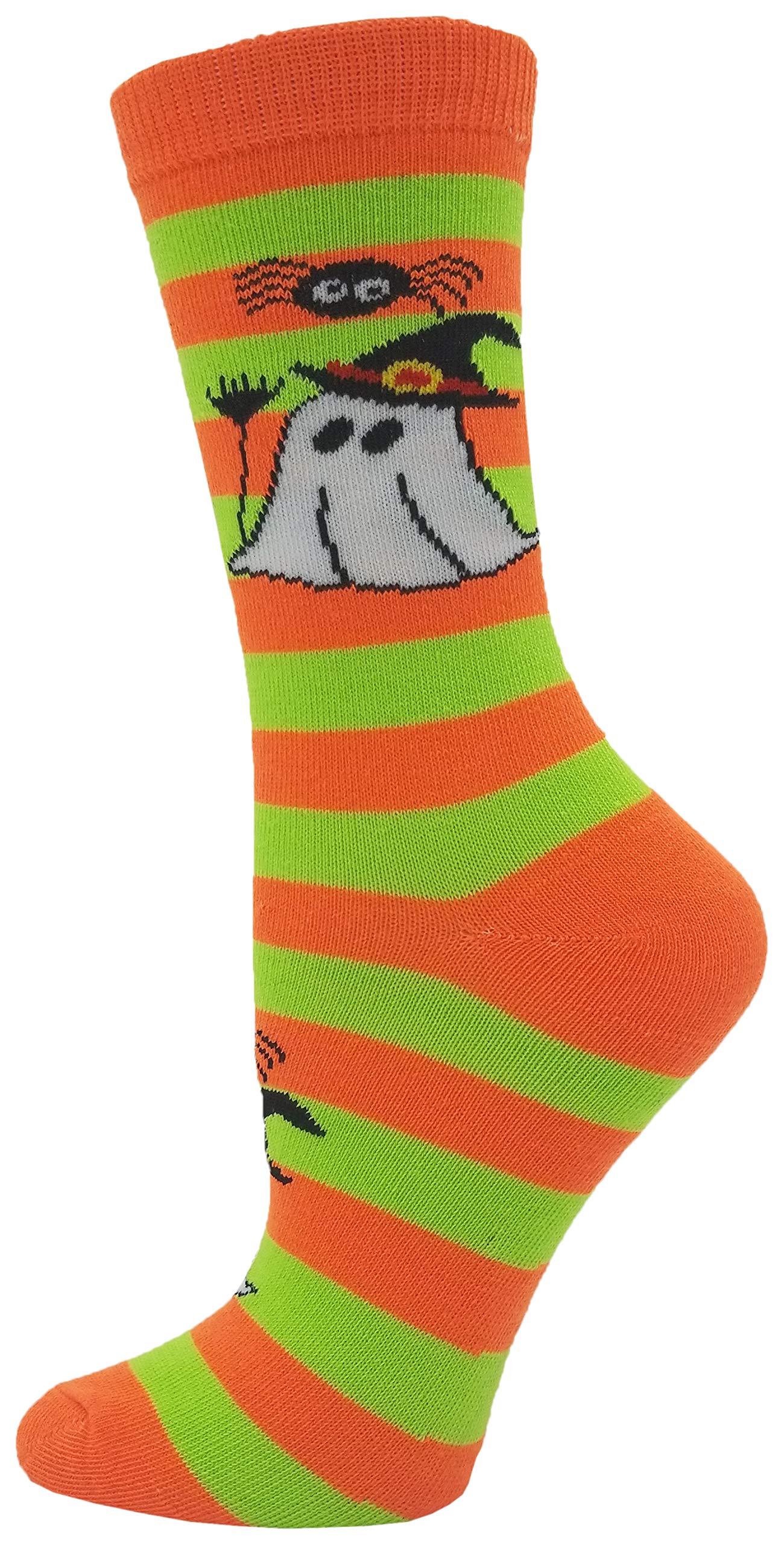 Halloween Socks for Women Girls, 12 Pairs Bats Pumpkins Ghosts Print, Colorful Pattern Novelty Cute