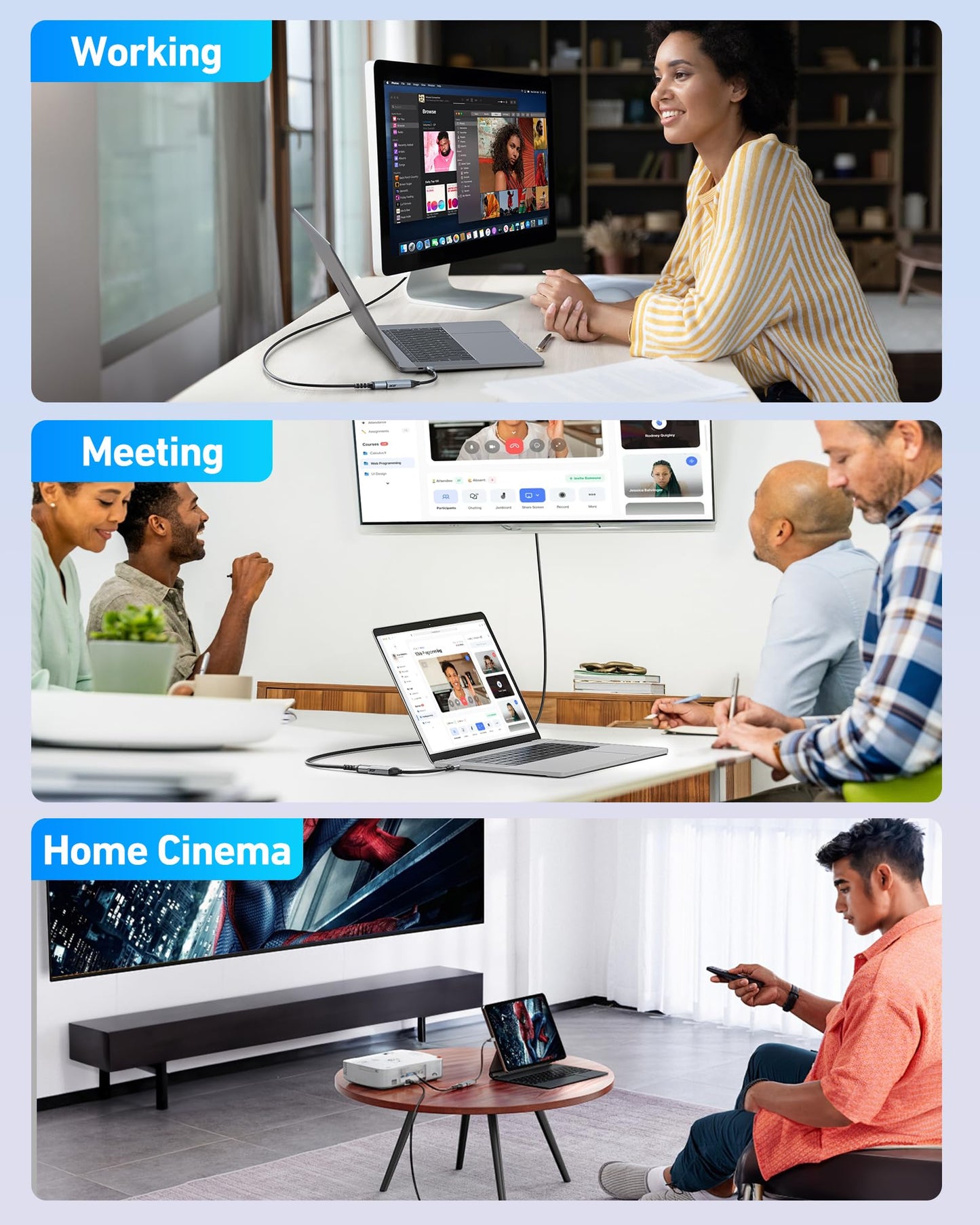 acer USB-C to HDMI Adapter 4K@60Hz, (High Speed, Thunderbolt 3/4) Type C to HDMI Converter Compatible with MacBook Pro/Air, iPhone 16 15 Pro/Max, iPad Pro/Air, Surface, Dell XPS, Chromebook and More