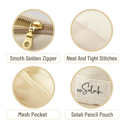 Mr. Pen- School Pencil Case, Cream, Pencil Pouch, Pen Case, Pen Pouch,