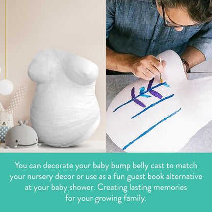 Kate & Milo Belly Casting Kit, Pregnancy Keepsake Making Kit, Easy DIY Plaster Cast Baby Bump Keepsake, Perfect For Expecting Moms and Ideal Nursery Decor