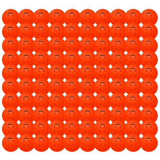 Franklin Sports X-40 Pickleballs - Outdoor Pickleballs - 100 Pack Bulk - USA Pickleball Approved - Ember - Official Ball of US Open Pickleball Championships