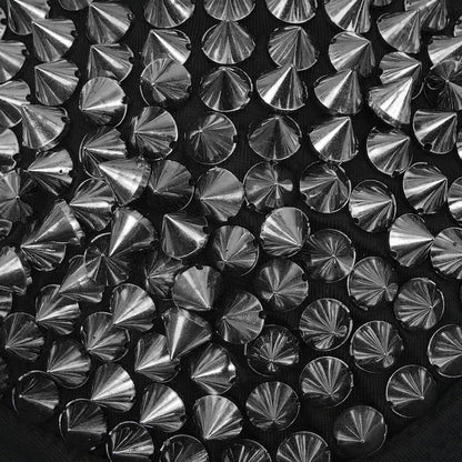 Kimring Women's Steampunk B Cup Spike Studs Rivet Party Club Rave Underwire Sport Bras Tops Grey Medium