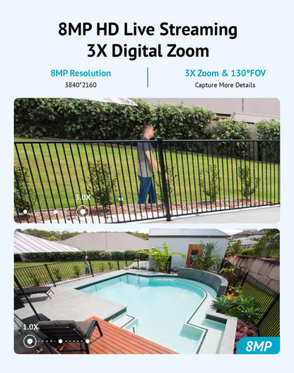 LaView 4K Outdoor Security Cameras,8MP HD Cameras for Home Security with AI Human Detection,IP65 Waterproof,2-Way Talk,Clear Night Vision,2.4G WiFi,SD Card Slot&US Cloud Storage,Work with Alexa(4pcs)