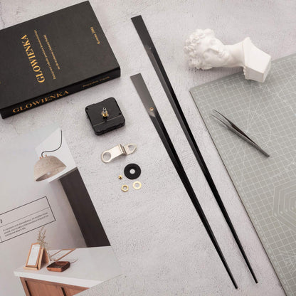 High Torque Clock Movement Mechanism with 17.8 Inch Long Clock Hands (Black)