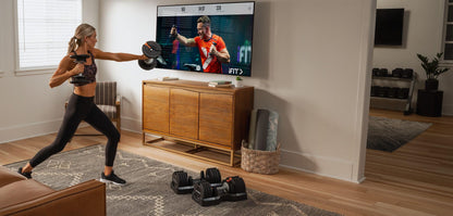 NordicTrack 55 lb Select-a-Weight Dumbbell Pair, Black