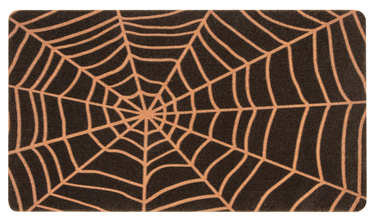 Halloween Spider-Web Welcome-Doormat - Outdoor Entrance Coir Non Slip Fashionable Mat Indoor Home Room Front Door Decor