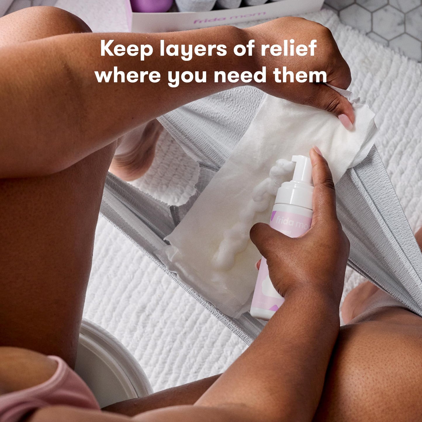 Frida Mom Women's Postpartum Underwear, Disposable Boyshort Underwear, Seamless with Stretchy Support, Postpartum Essentials, Size Regular (Waist 28"-42" Stretched), 8 Count, Grey