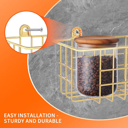 Spice Rack Organizer Wall Mount, Spice Organization Storage Shelf for Cabinet Door, 2 Packs Wall Spice Rack Saving Space for Kitchen, Black