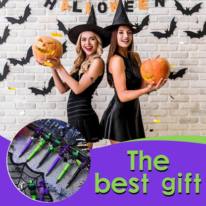 Jutom 12 Pcs Halloween Beadable Pens with Focal Silicone Beads Witch Cauldron Purple Green Bead Crafting DIY Making Pens Kit for Office School Christmas Holiday Gift Bulk
