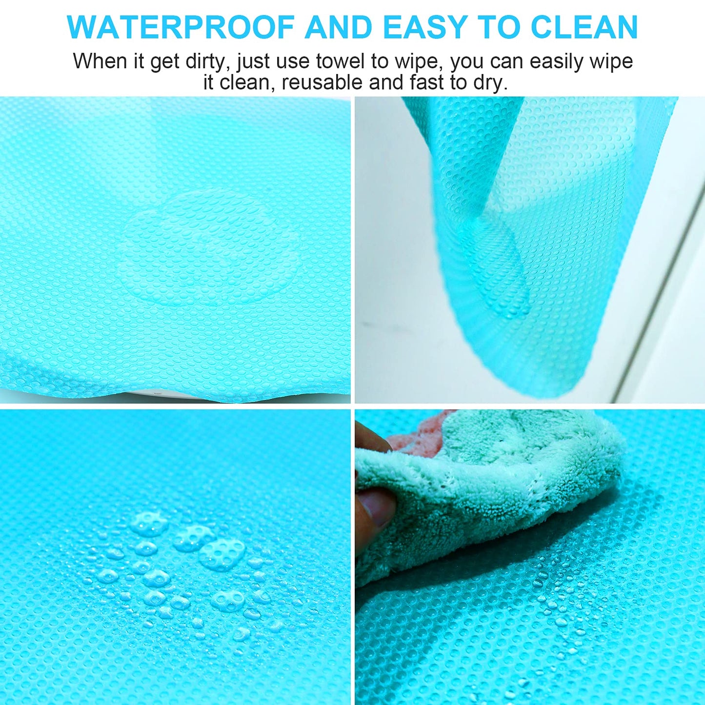 8 Pcs Refrigerator Liners, Fridge Liner and Mats Washable, Refrigerator Shelf Liners for Glass Shelves, Protects Against Spills Waterproof Table Placemats Cupboard Cabinet Drawer Covers Pads, PSISO