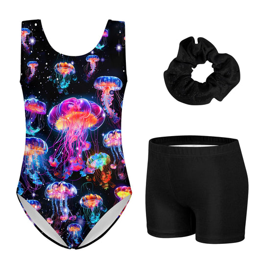 Girls Pink Gymnastics Leotards with Shorts for 4t 5t Kids 3D Print Colorful Shiny Diamond GYM Biketards Size 4 5 Girl's Sleeveless Cute Black Sporty Ballet Unitards for Kid Tumbling Class,Size 4 5