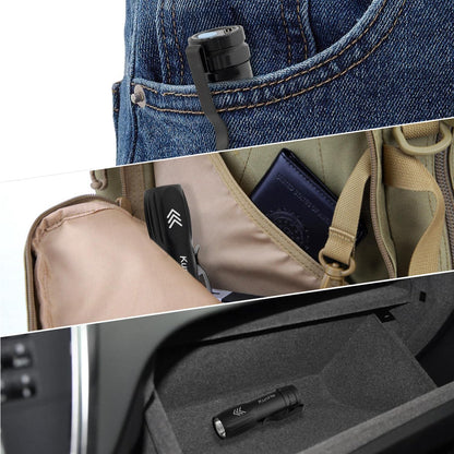 KunHe 5 Pack Small Rechargeable Flashlights Bulk USB-C Mini High Lumen Flashlight Clip-on Portable Pocket Flash Light for EDC Emergency Home Use