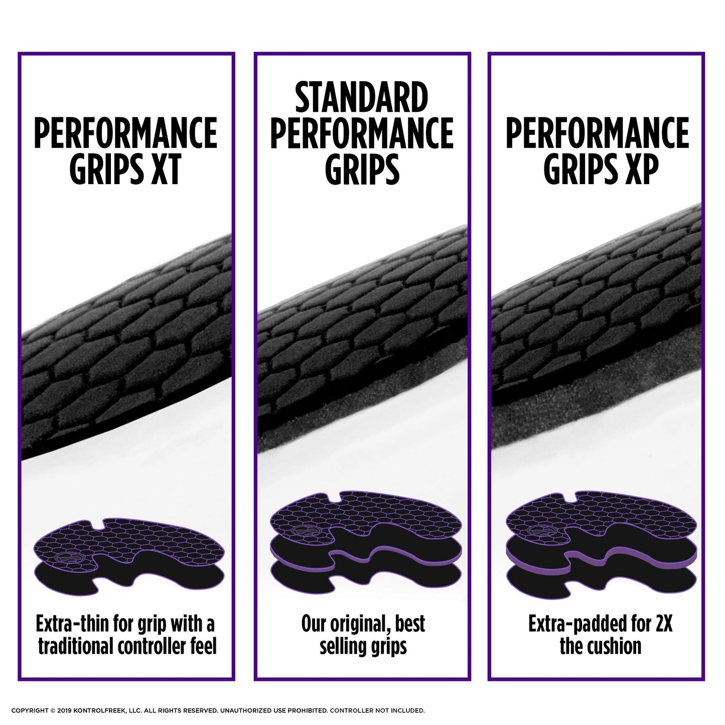 KontrolFreek Performance Extra-Thin (XT) Grips for Xbox One and Xbox Series X | Black (Extra-Thin (XT))