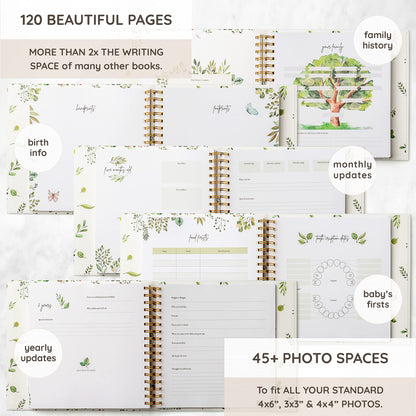 Keepsake Memory Book for Baby Boy or Girl Timeless First 5 Year Baby Book A Milestone Book to Record Every Event from Birth to Age 5 Gender Neutral Journal Scrapbook Photo Album