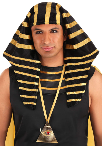 Dreamgirl Men's Tut King of Egypt Adult Fashion Costume, Black/Gold, XX-Large US