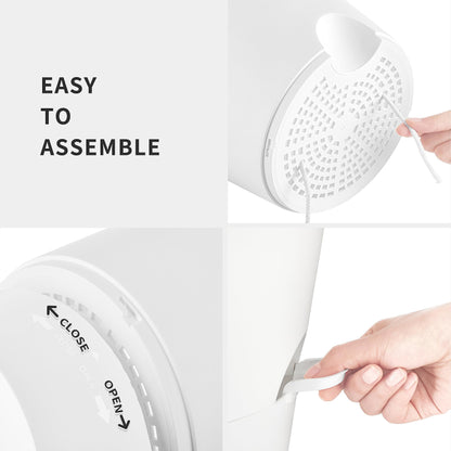 FaithLand 2-Pack 8 Inch Planter Pots for Indoor Outdoor Plants, Self Watering Flower Pots with Deep Reservoir, White with Terracotta …