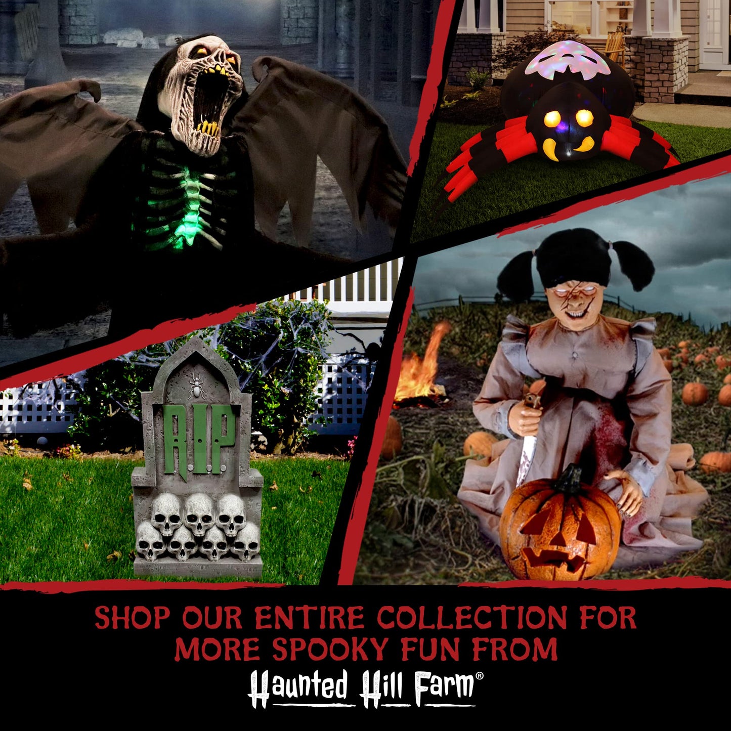 Haunted Hill Farm 71-in. Witch with Broomstick Animatronic, Indoor/Outdoor Halloween Decor, Poseable & Talking Animated Halloween Prop, Battery Operated