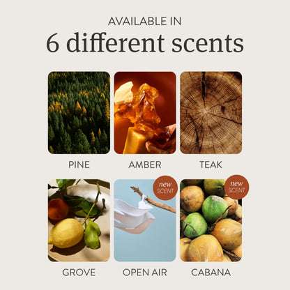 Drift Car Air Freshener - Wooden Deodorizer - Vehicle Odor Remover - Auto Scent Diffuser - Long-Lasting Car Freshening - Amber Scent Refill - Pack of 3 - NO CLIP INCLUDED