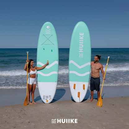 HUIIKE Inflatable Paddle Board for Adults with Accessories Included, Oar, Fins, Pump. Stand Up Paddleboard Great Stability and Resistance. 10’ x 33" x 5.9", Maximum Load 286 lb