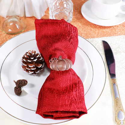 Halloween Napkin Rings Set of 8 Fall Harvest Thanksgiving Pumpkin Napkin Holders Holiday Wedding Dinner Parties Home Table Decoration