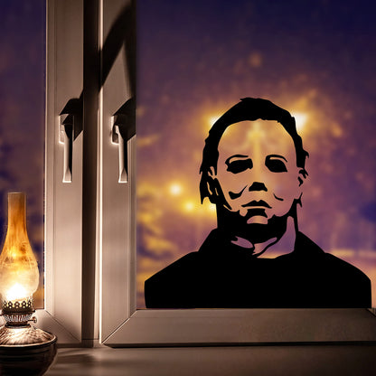 Halloween Window Clings Decorations Spooky Silhouette Removable PVC Double-Side Window Sticker Haunted House Ghost Large Scary Decals for Halloween Party Supplies Home Office Window Glass Mirror