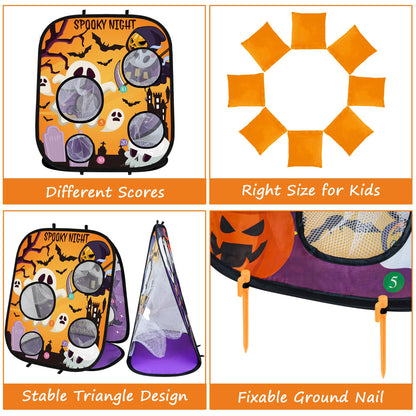 Halloween Games for Kids Party, Spooky Bean Bag Toss Halloween Party Games Favors Carnival Game for Kids Fall Festival Game s Outdoor Indoor School Classroom Trunk or Treat Gifts (1)