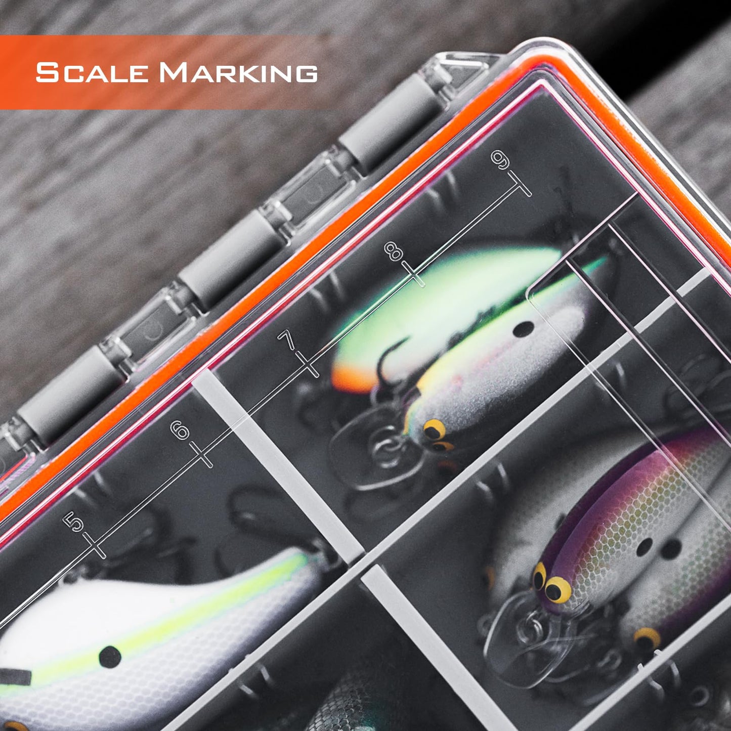 KastKing HyperSeal Waterproof Tackle Box, 3600 and 3700 Tackle Trays, Fishing Tackle Box Organizer with Removable Dividers, Lure Box and Terminal Tackle Storage