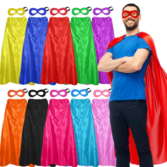 D.Q.Z Bulk Superhero-Capes and Masks for Adults Super Hero Costume Women Men Group Halloween Team Spirit Party,10 Pack