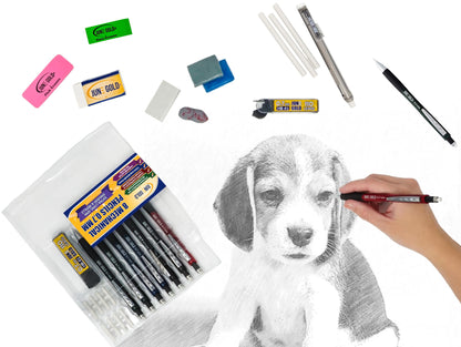 June Gold 8 Pack 0.7 mm HB #2 Mechanical Pencils, Extra Long Spin Eraser, 2 Lead Dispensers/w 220 Refills & 8 Refill Erasers, Break Resistant Lead, Soft Non-Slip Grip