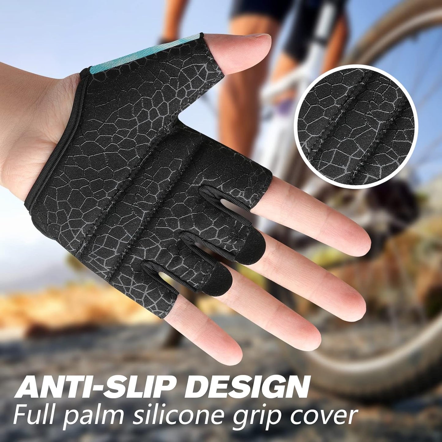 Minimal Weight Lifting Gloves,Short Micro Workout Gloves Grip Pads with Full Palm Protection & Extra Grip for Men Women Weightlifting,Gym,Exercise Training