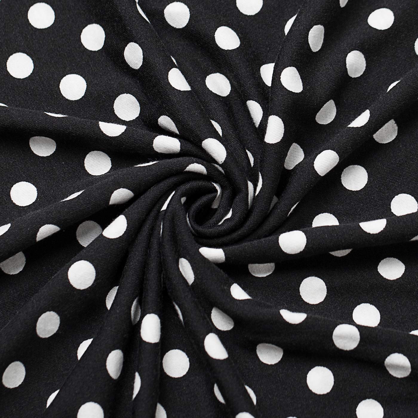 kissmay Plus Size Polka Dot Dress for Women, Plus Size 3/4 Sleeves Fall Halloween Dresses for Women 2025 Wedding Guest Evening Holiday Black Dot 18W