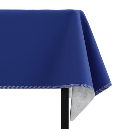 Exquisite Dark Blue Vinyl Tablecloths - 54 in. x 108 in. - Pack of 1 Rectangle Tablecloth with Flannel Backing - Plastic, Reusable & Waterproof