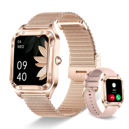 Colesma Smart Watch for Women,1.59" Small Smartwatch with Bluetooth Call, Voice Assistant Fitness Watch with Activity Tracker, Monitor Heart Rate/Blood Pressure/SpO2/Sleep for Android iPhone