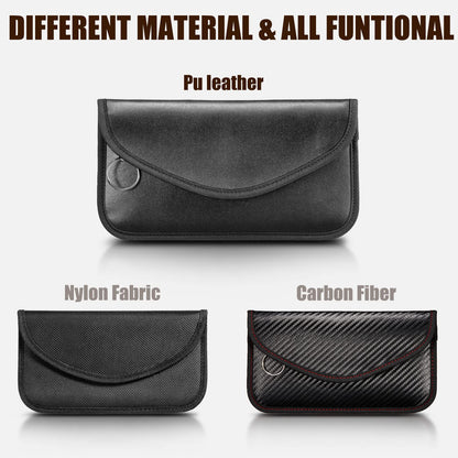 4 Pieces Faraday Bags Phone for Key Fob Protector Car RFID Signal Blocking GPS Anti-tracking Faraday Pouch Shielding Wallets for Cell Phone Privacy Card Protection(Carbon Fiber)