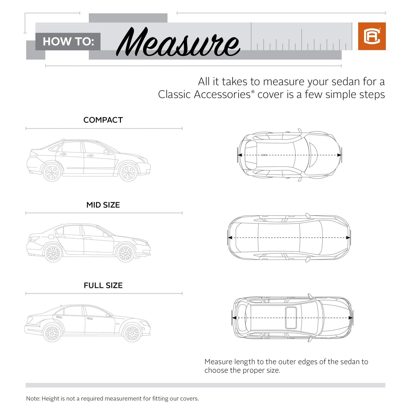 Classic Accessories Over Drive PolyPRO 1 Full-Size Sedan Car Cover, Fits cars 16' - 17'6" L