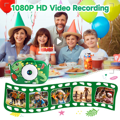 Kids Camera Boys Toys for 3 4 5 6 7 8 9 Years Old Boys, 48MP Dual Lens Kids Digital Camera Christmas Birthday Gifts, 1080P HD Video Selfie Toddler Camera with 32G SD Card