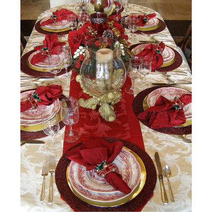 Kalopro Christmas Car and Tree Napkin Rings Set of 6,Xmas,Red and Green Napkin Rings Holder for Christmas,Thanksgiving,Dinner Party Table Decoration