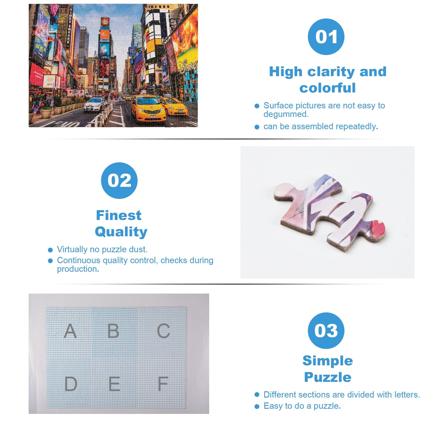 Jigsaw Puzzle - 1000 Piece Jigsaw Puzzles for Adults, Family Game - New York City - 27 x 20 Inches - Challenging Family Activity Perfect for Game Nights