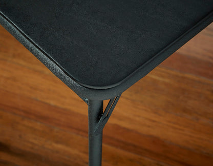 COSCO 20" x 48" Vinyl Top Folding Table, Black