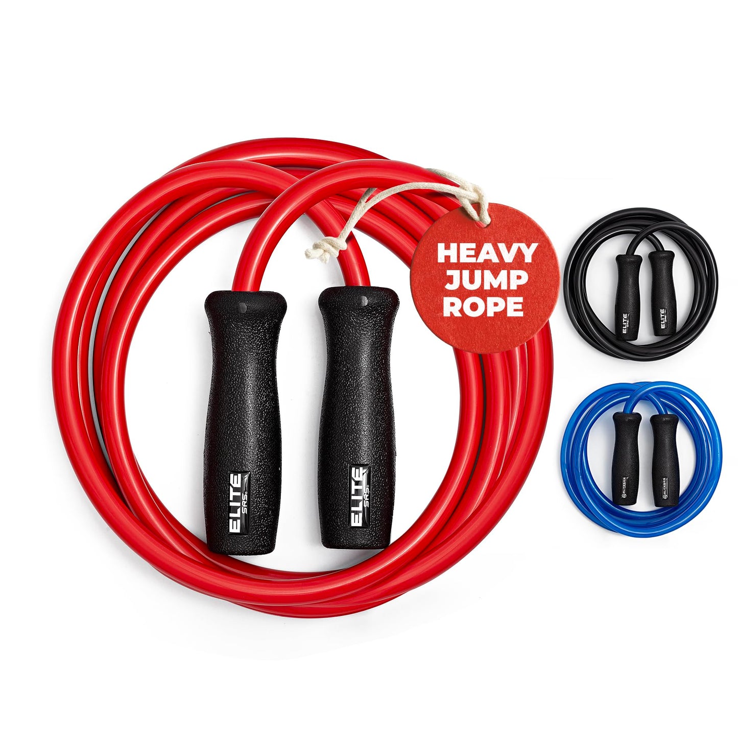 Elite Jumps Muay Thai 2.0 Weighted Jump Rope - Designed for High-Intensity Training, Muay Thai, & MMA Workouts - Heavy 1.2lb PVC Jump Ropes for Fitness
