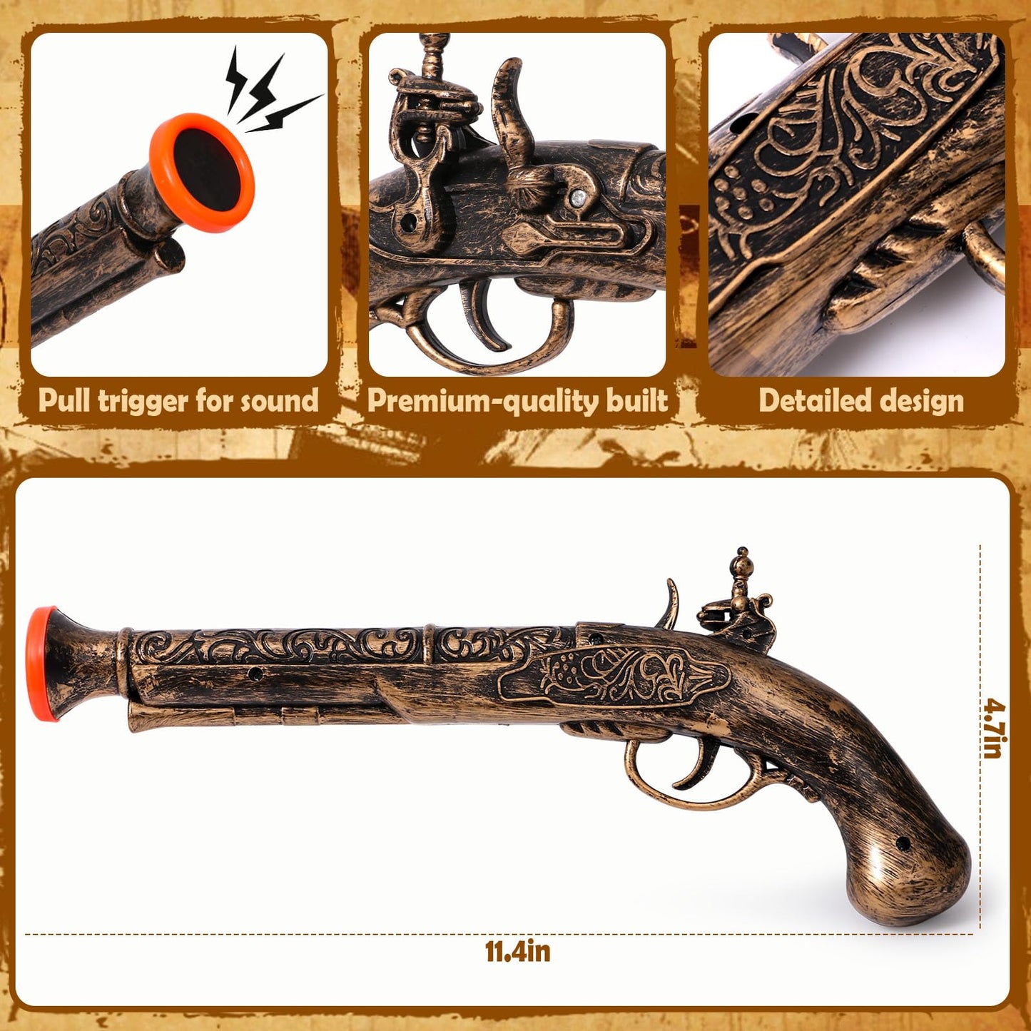 Latocos 7 PCS Kids Cowboy Costume for Boys Ages 3-10 Years Halloween Party Dress Up Role Play and Cosplay